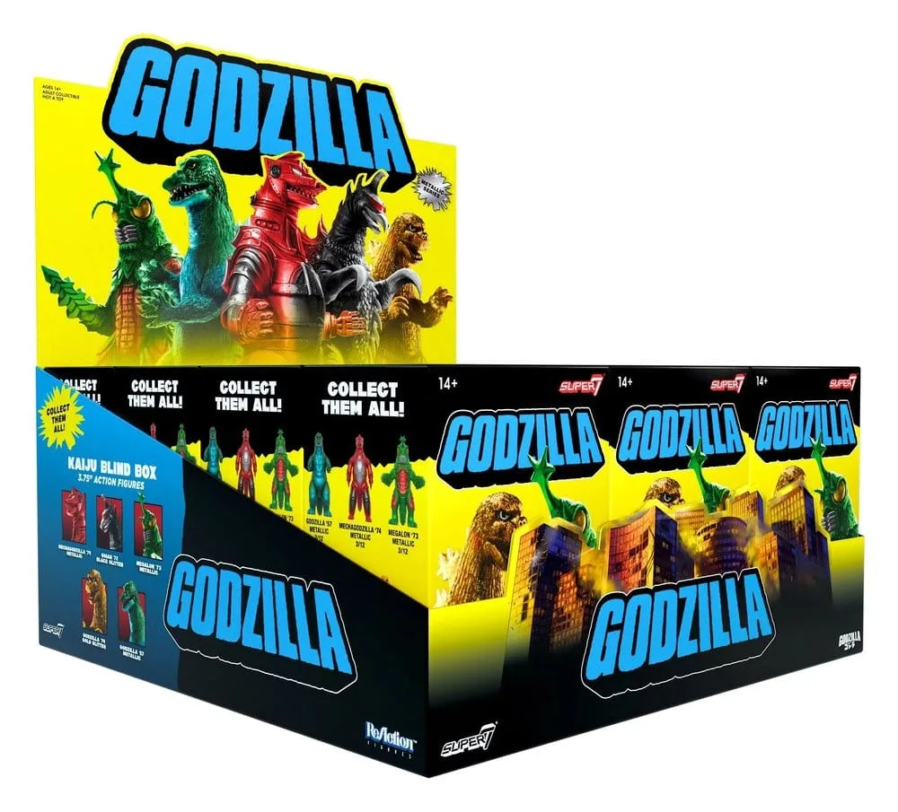 Godzilla Action Figure Blind Box Display – Metallic Wave 5 12-Pack