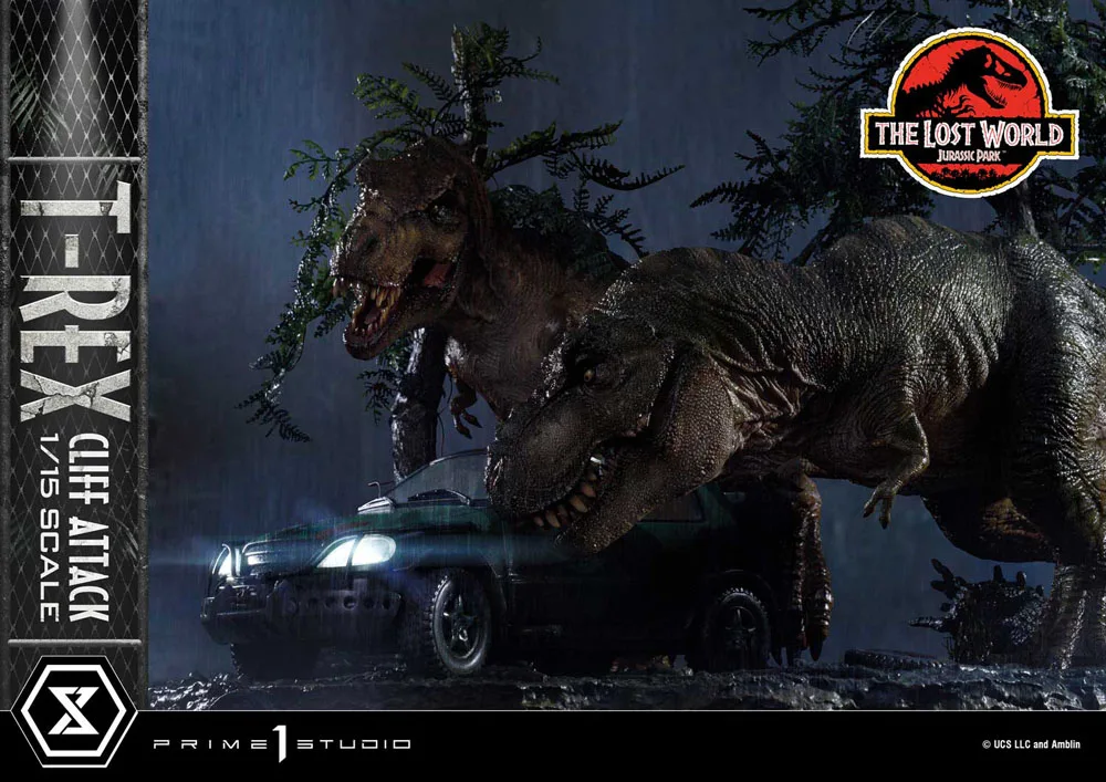 Jurassic Park Statue – Lost World T-Rex Cliff Attack Bonus 53 cm 9