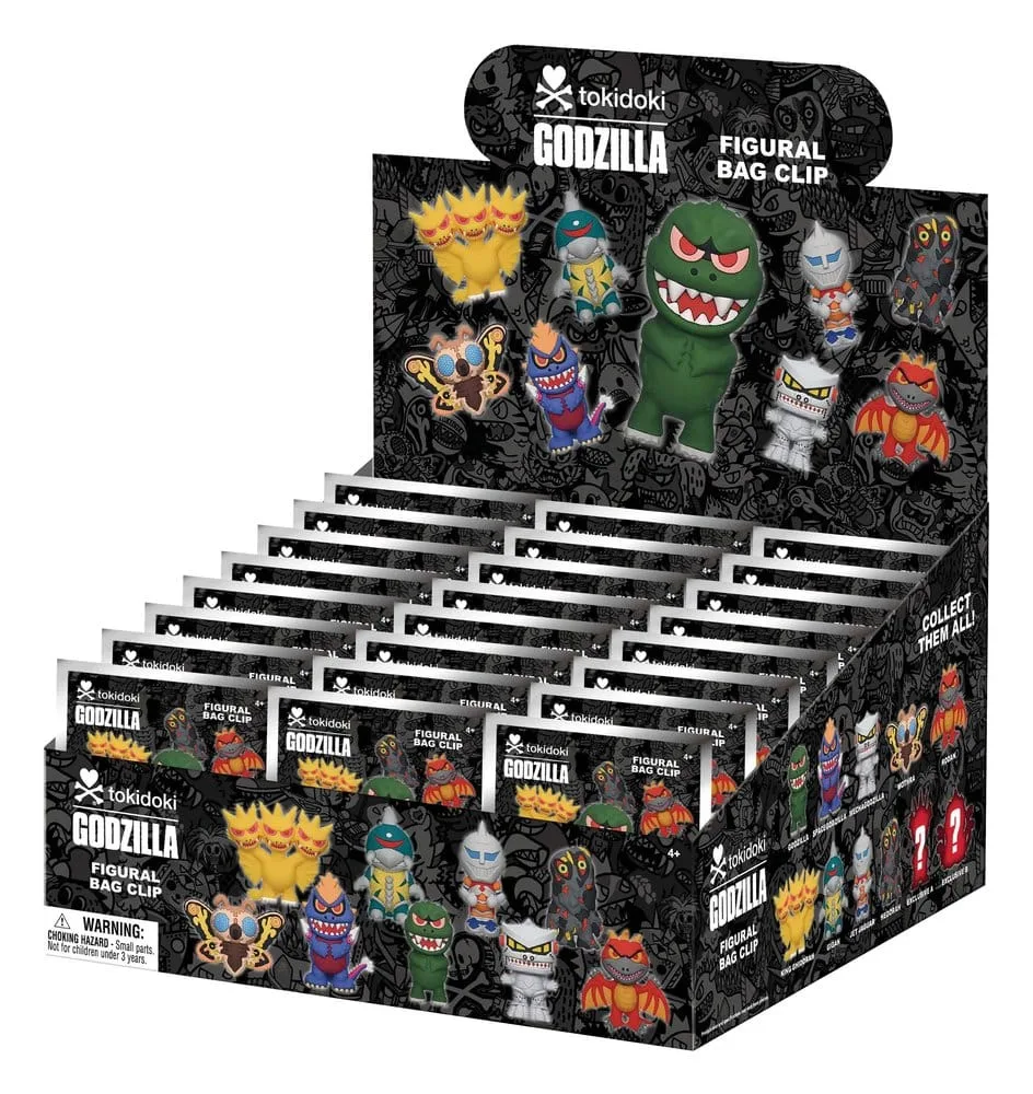 Tokidoki x Godzilla Bag Clips – 24 Blind Bag Display 1