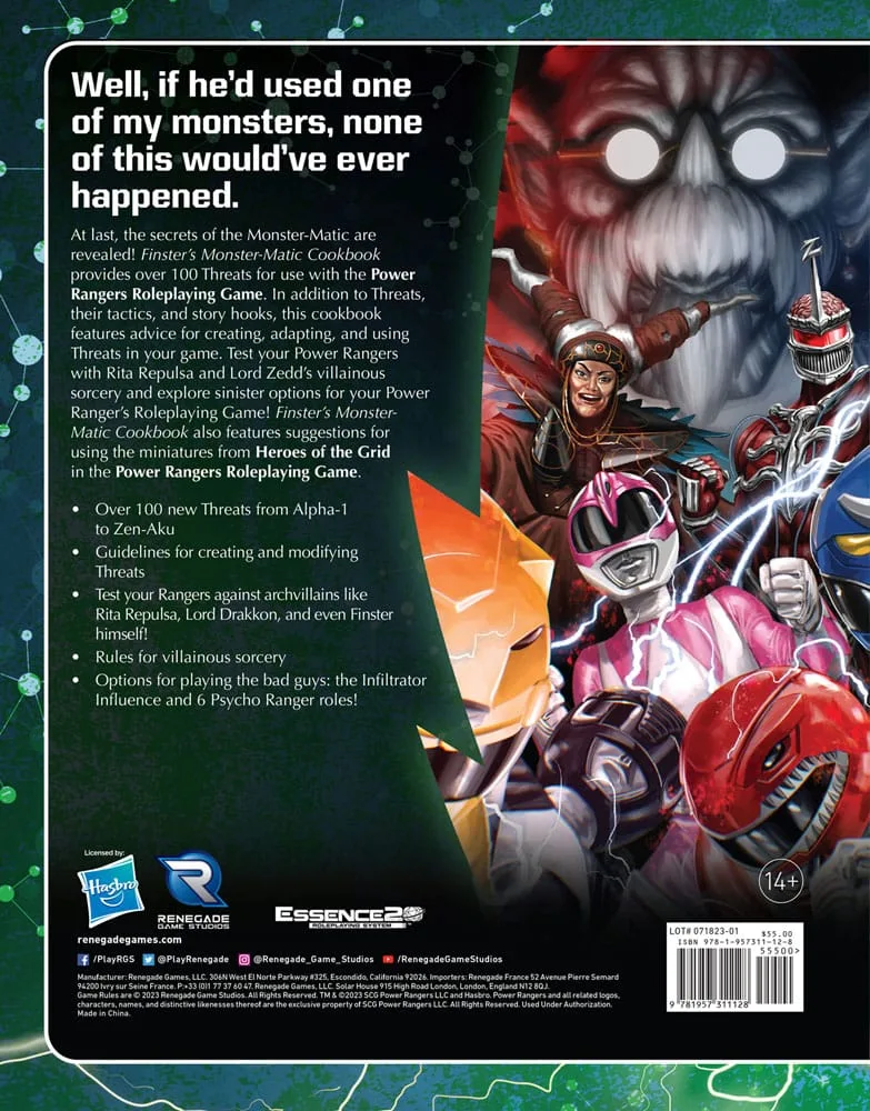 Power Rangers RPG Sourcebook – Finster’s Monster-Matic Cookbook 4