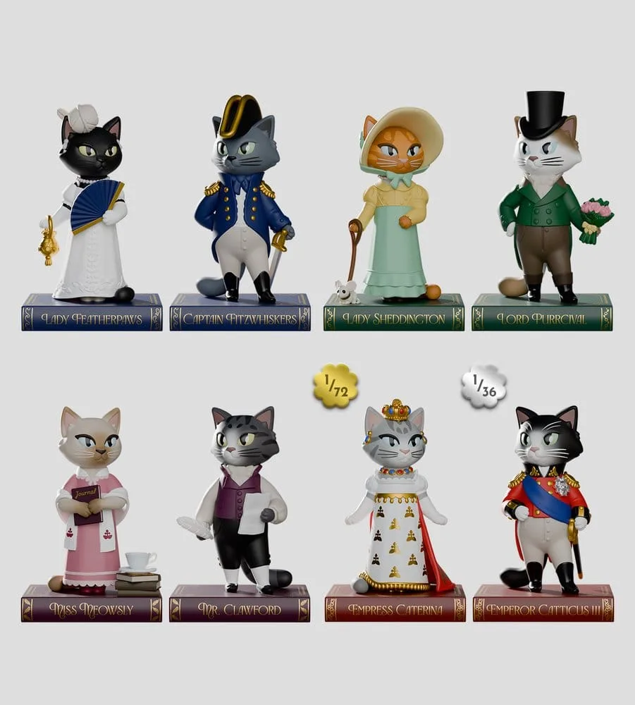 Regency Cats Mini Figures – Series 1 Blind Box Display of 6 9 cm