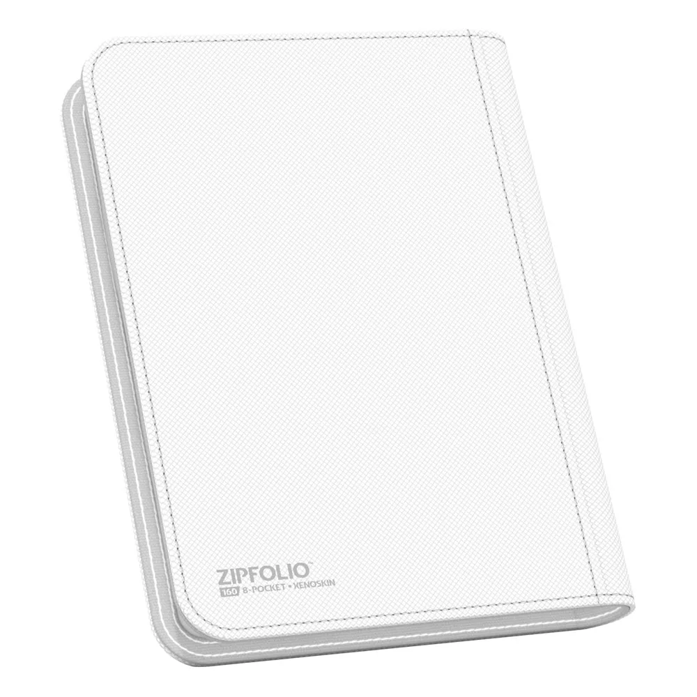 Ultimate Guard Card Binder – White Zipfolio 160 8-Pocket Xenoskin 4