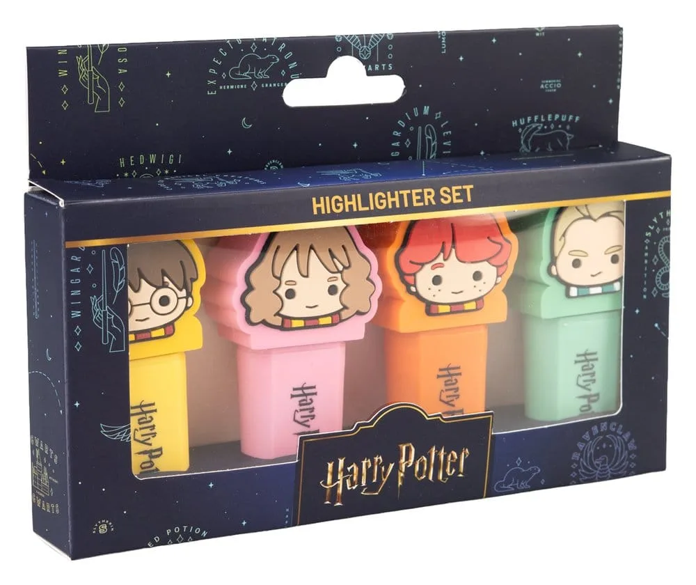 Harry Potter Highlighter Set – 4 Colours with 3D Toppers 7