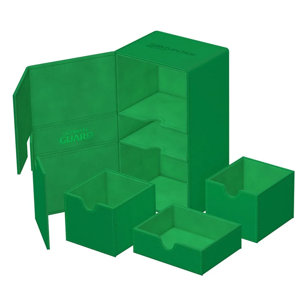 Ultimate Guard Deck Box – Twin Flip’n’Tray 200+ Xenoskin Green 6