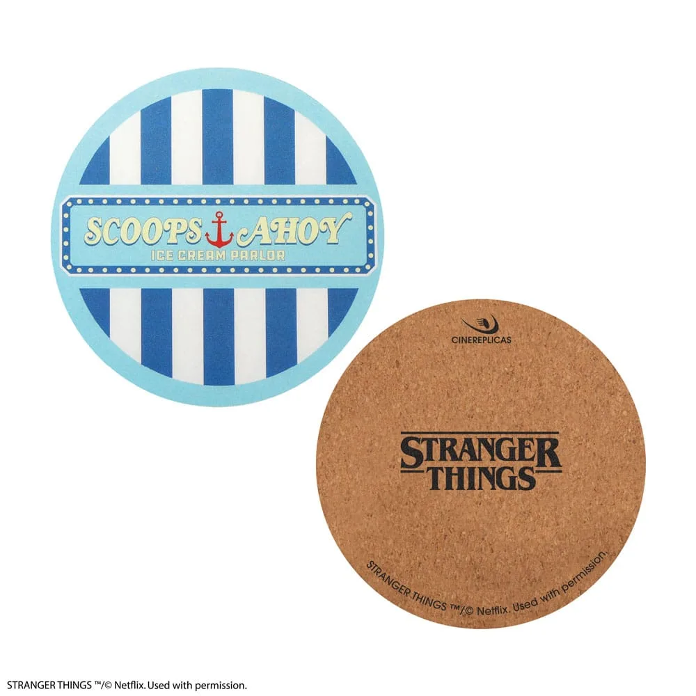 Stranger Things Untersetzer – Scoops Ahoy 4er-Set 9,5 cm 4