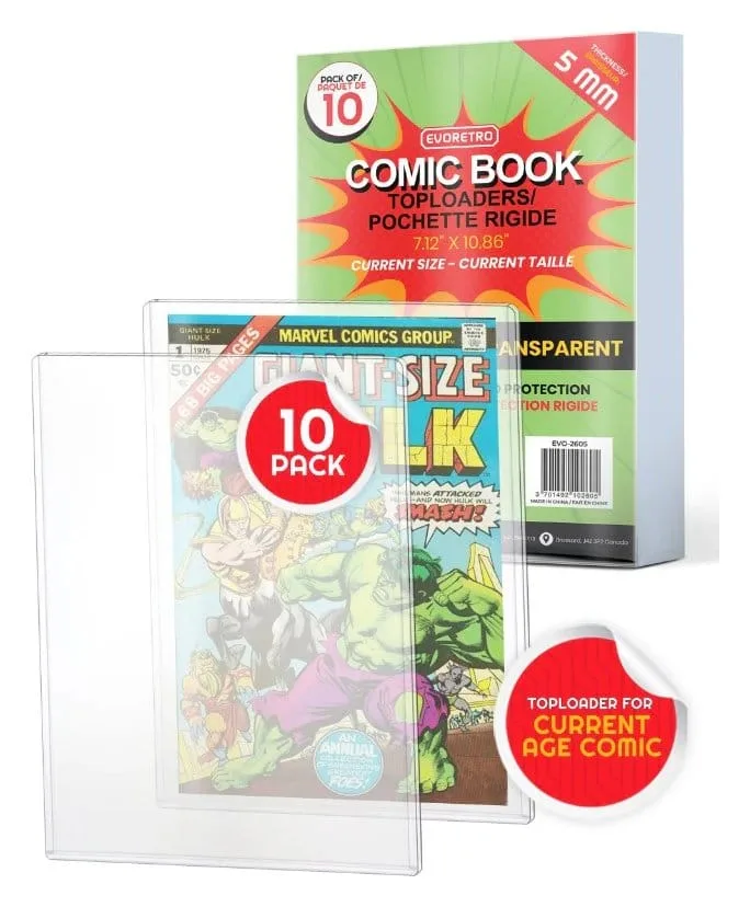 Evoretro Comic Holders – Current Size 10-Pack 28 x 19 cm 2