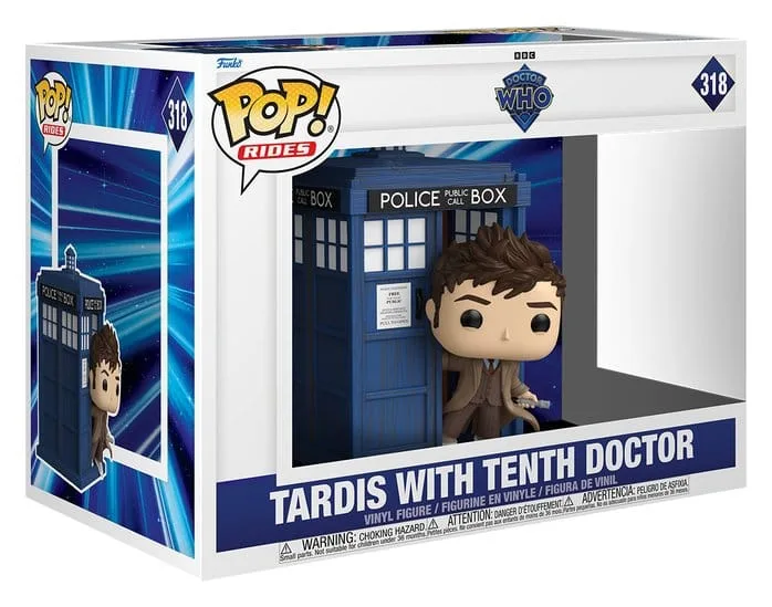 Doctor Who Vinyl Figure – POP! Rides Tenth Doctor with TARDIS 9 cm 2