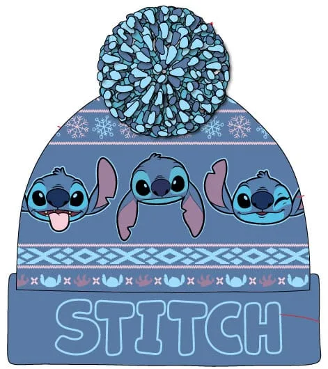 Lilo & Stitch Beanie – Dark Blue Pom-Pom