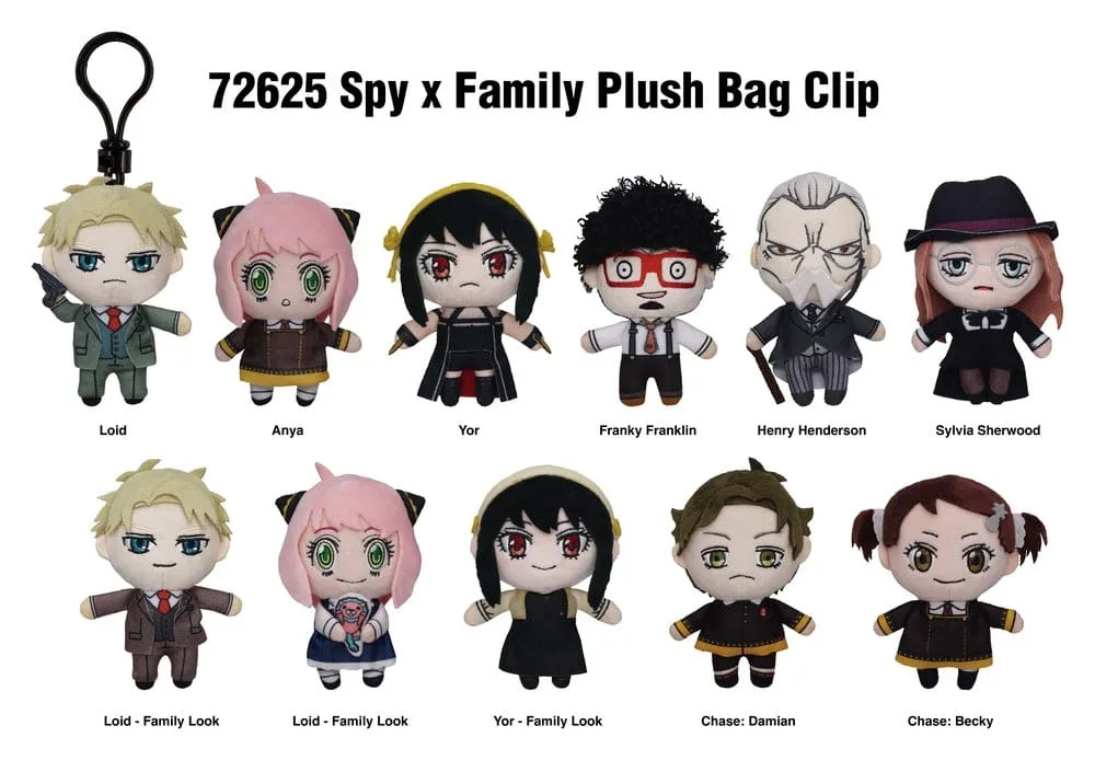 Spy x Family Plush Bag Clips – 24 Blind Bag Display 3