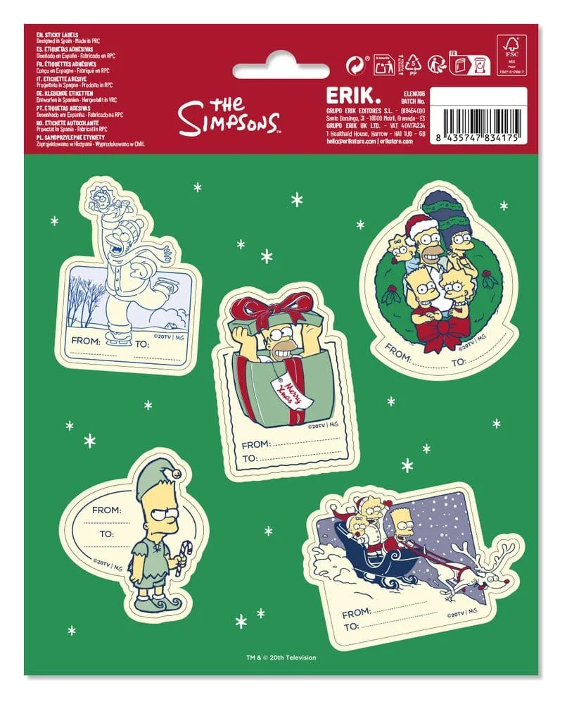 The Simpsons Christmas Labels – Self-Adhesive 10-Pack 2