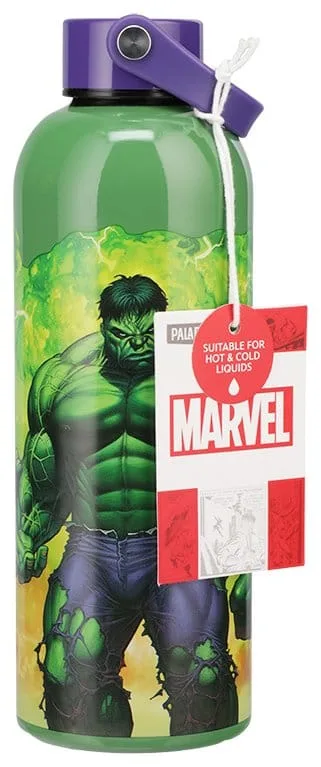 Marvel Water Bottle – Hulk Metal Bottle with Carry Loop 2