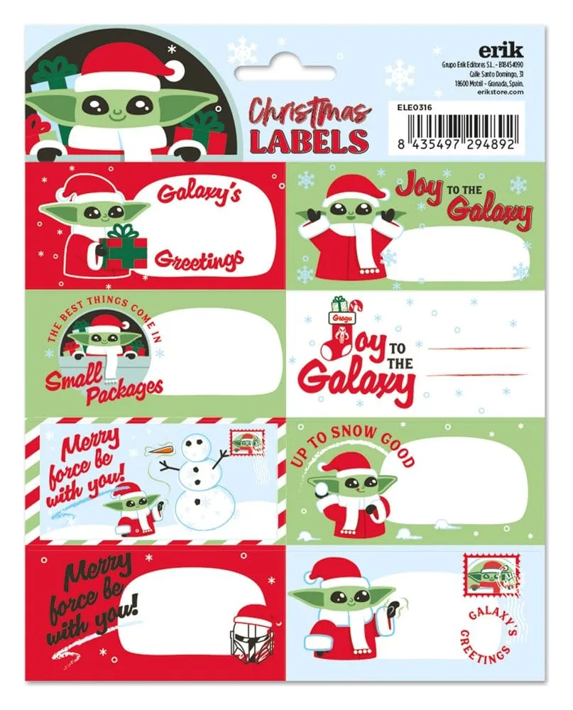 Star Wars Self-Adhesive Labels – Christmas