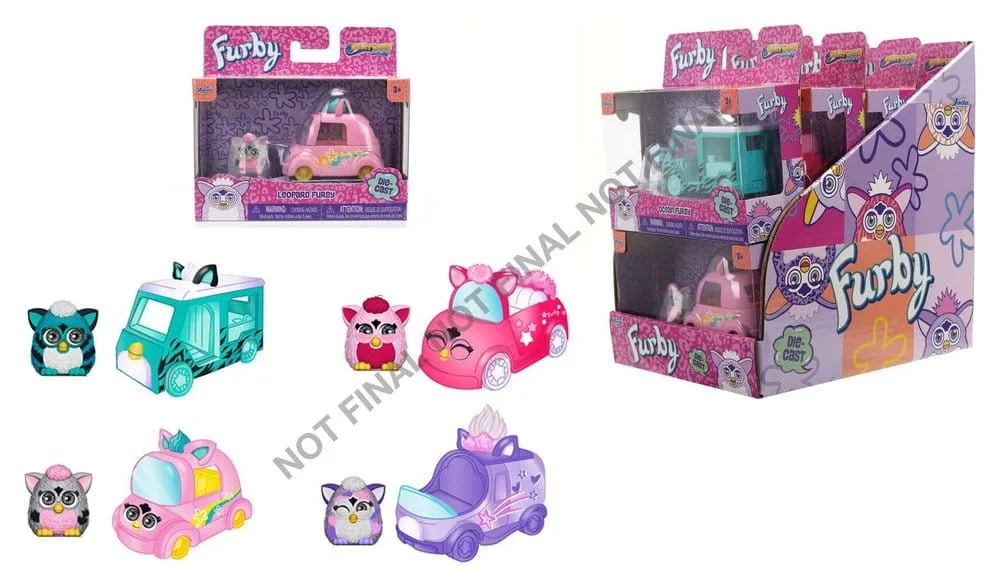 Furby Diecast Vehicles – Wave 1 Assortment of 8 1/55 Scale