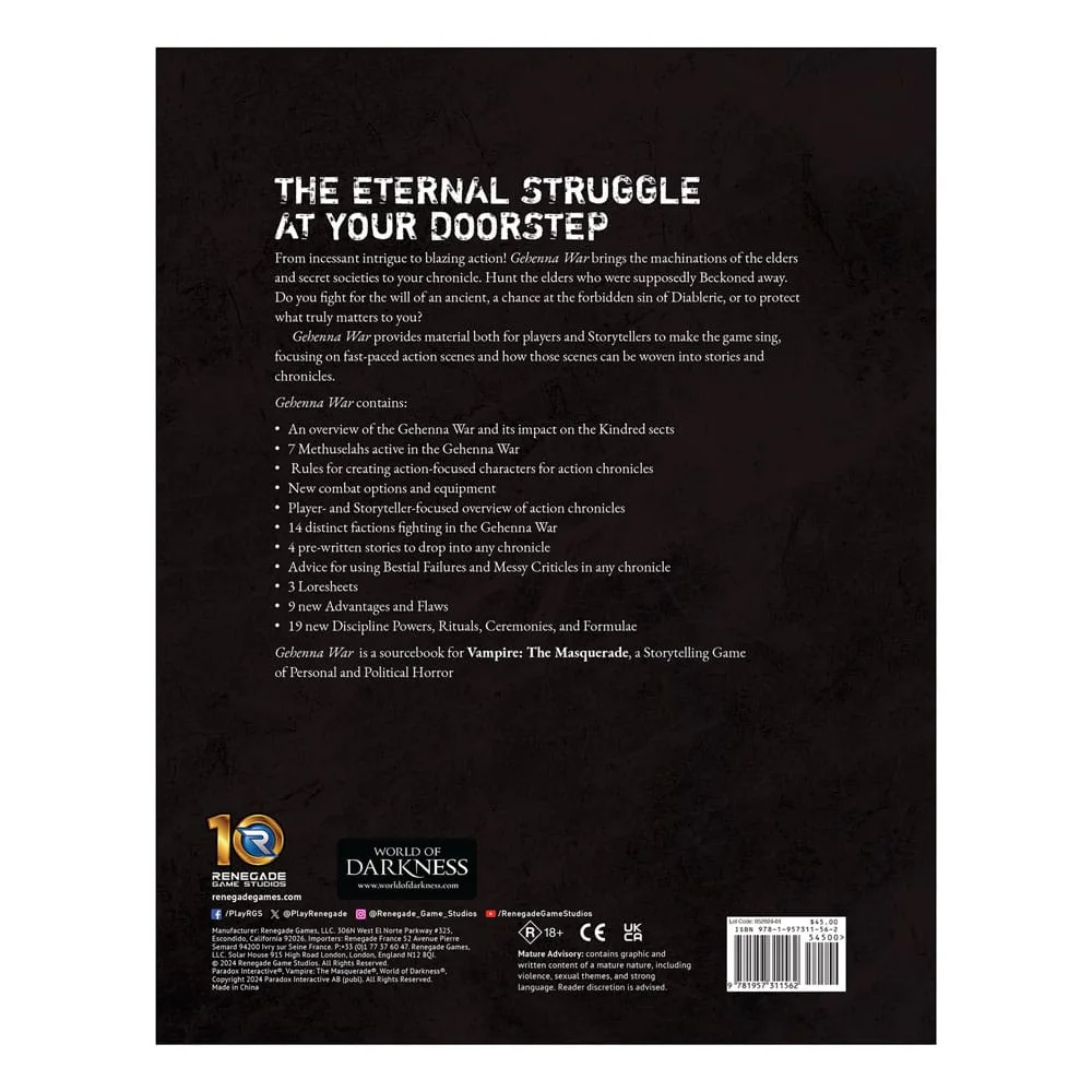 Vampire: The Masquerade Quellenband – Gehenna War 5. Edition 12