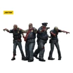 Zombie Dark Source Action Figures – Male Police 4-Pack 8 cm 1