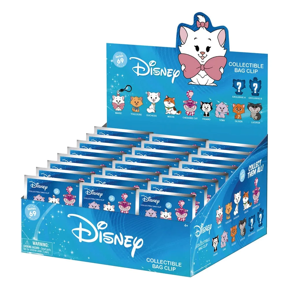 Disney Cats Bag Clips – Series 69 Display of 24