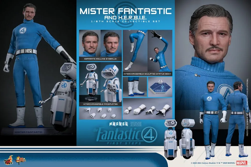 Fantastic Four Figure Set – Mister Fantastic and H.E.R.B.I.E. 30 cm 23