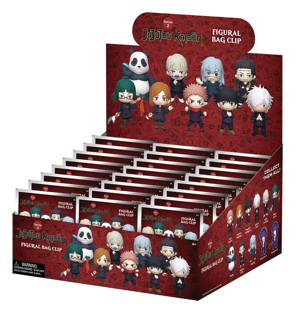 Jujutsu Kaisen Bag Clips – Series 2 Display of 24