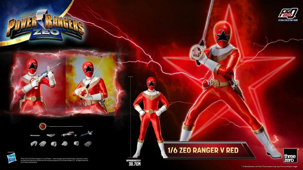 Power Rangers Zeo Action Figure – FigZero Ranger V Red 30.7 cm 11
