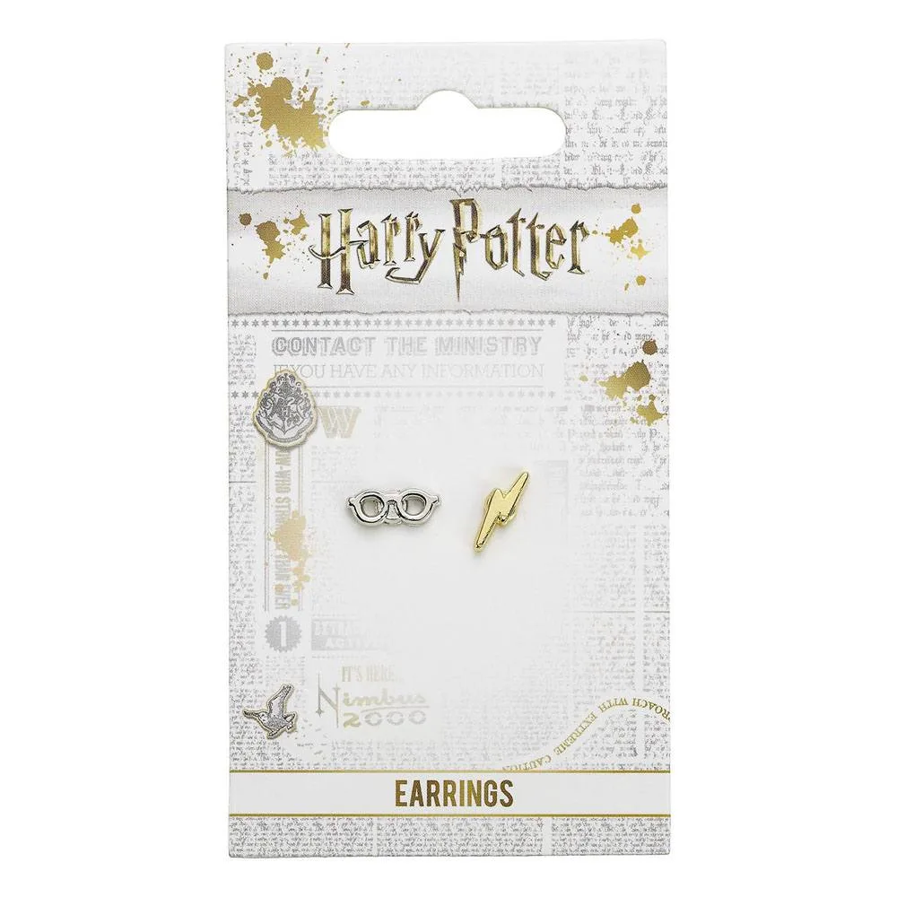 Harry Potter Earrings – Lightning Bolt and Glasses 10 mm 2
