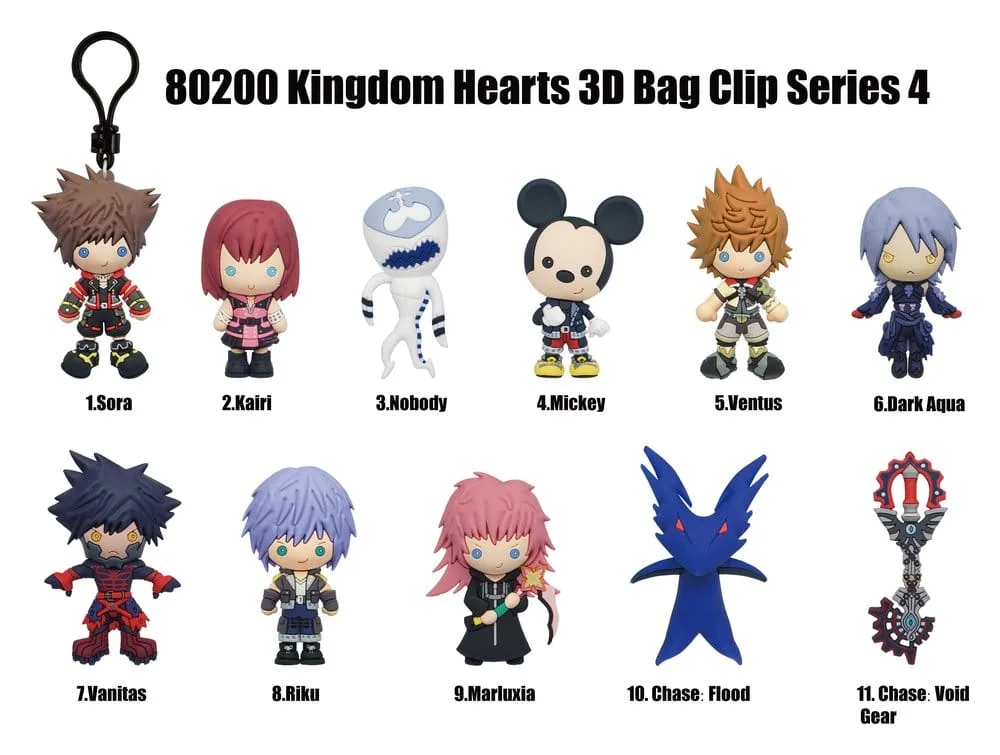 Kingdom Hearts Bag Clips – Series 4 Display of 24 2