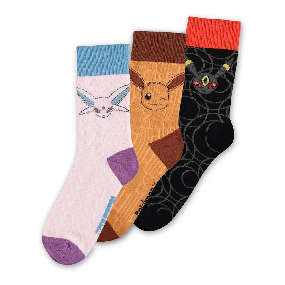 Pokémon Socks – Eevee Evolution 2.0 3-Pack EU 35–38