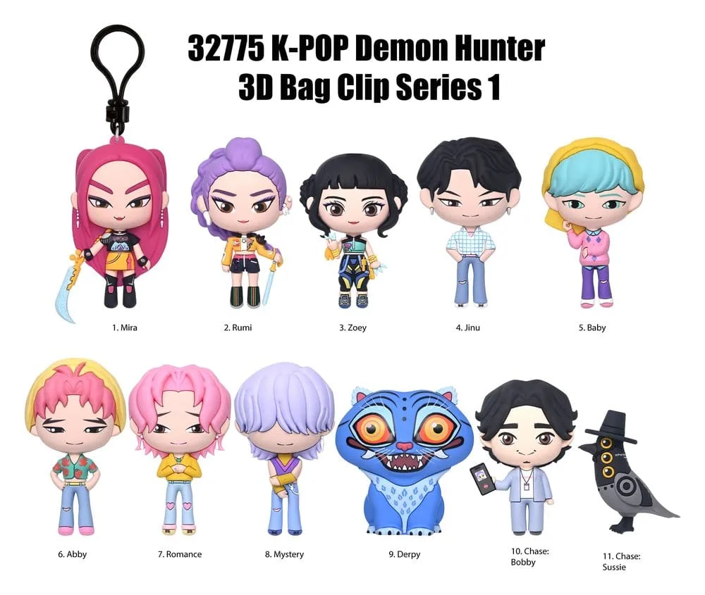 KPop Demon Hunters Bag Clips – Series 1 Display of 24 2