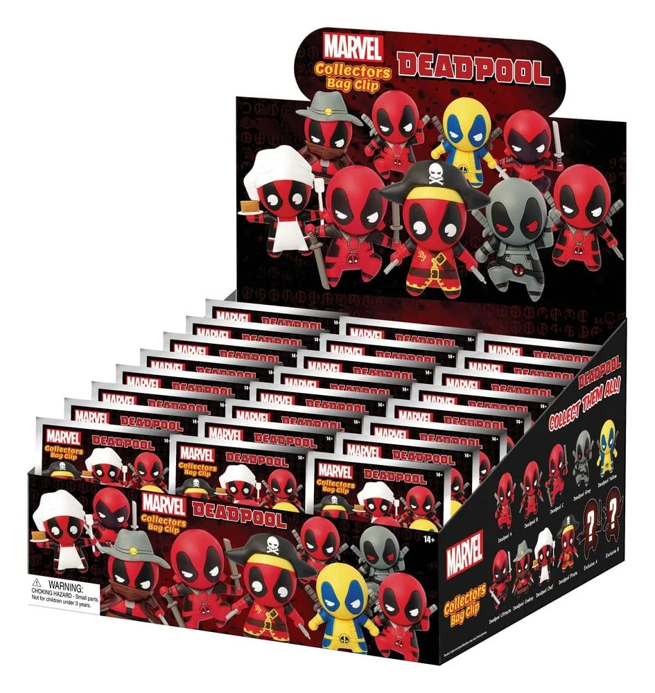 Deadpool Bag Clip Display – Series 1 24 Blind Bags