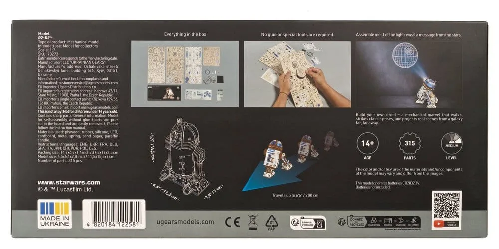 Star Wars Wooden Model Kit – Ugears R2-D2 25