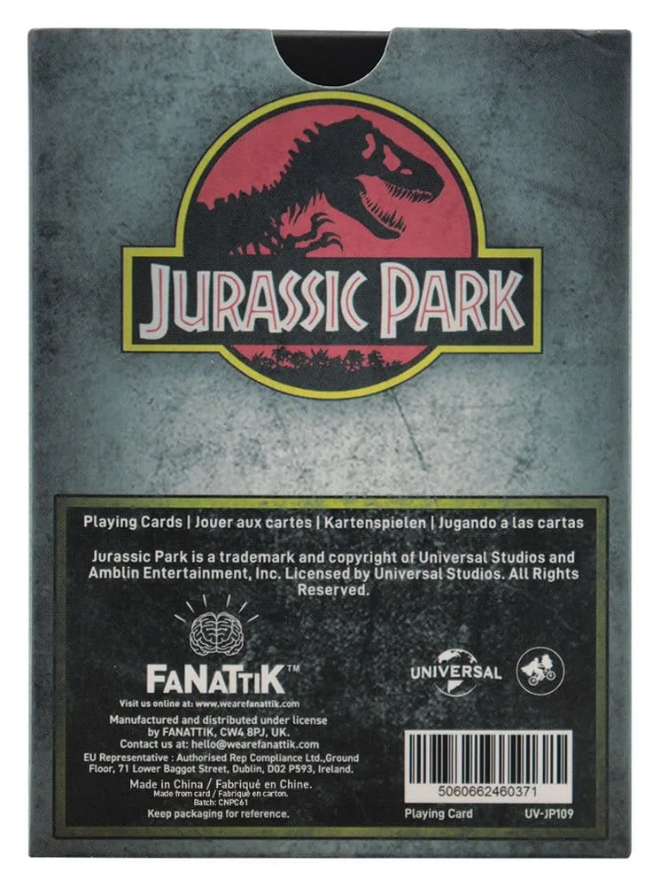 Jurassic Park Gift Set – Dino Keyring Pin and Playing Cards 4