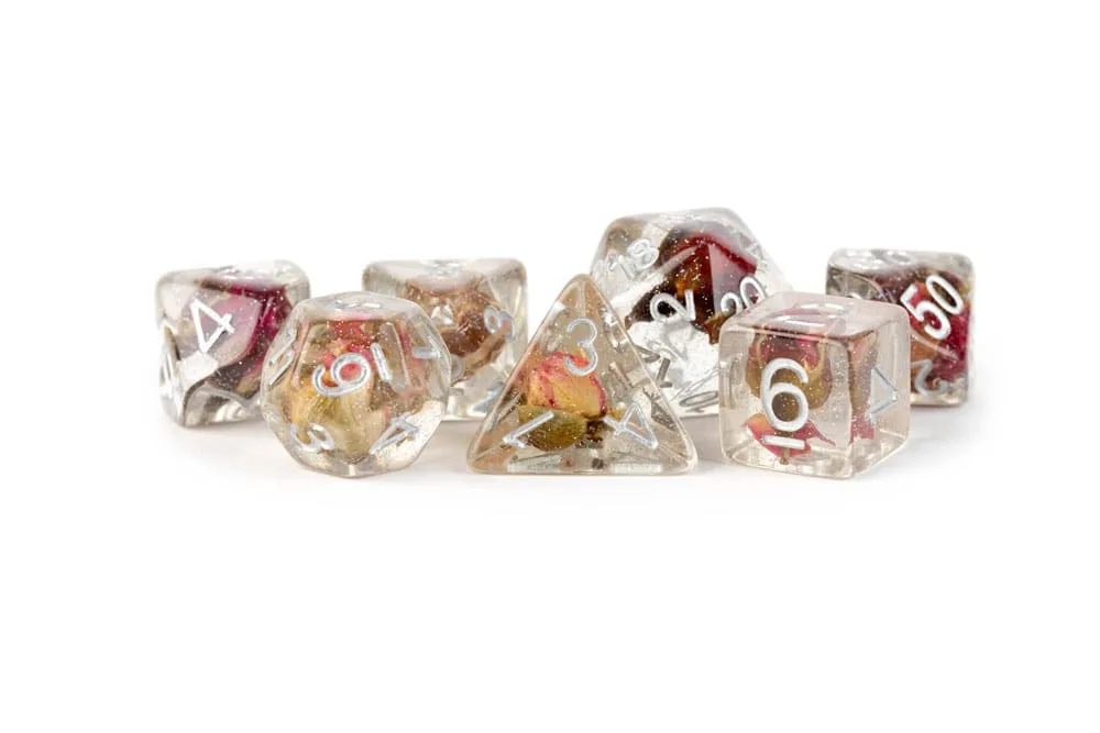 FanRoll Dice Set – Real Rose 7 Piece 16 mm 2