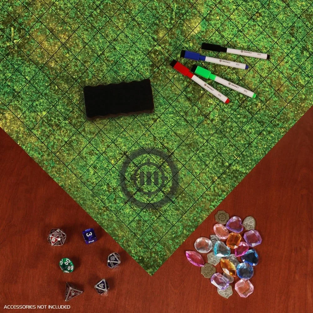 Tabletop RPG Grid Mat Kit – Enhance Campaign Green 2