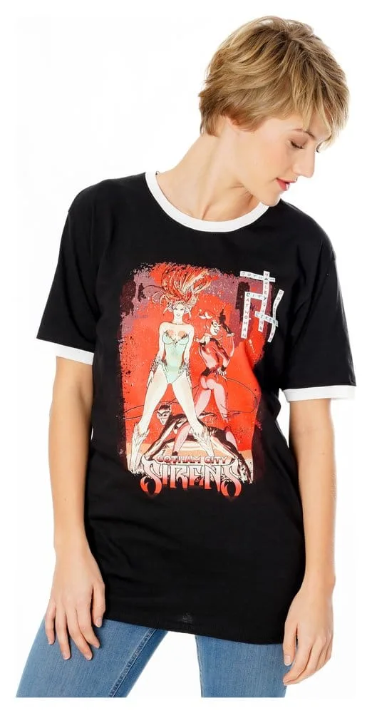 Gotham City Sirens T-Shirt – Crossword Black Ringer S 5