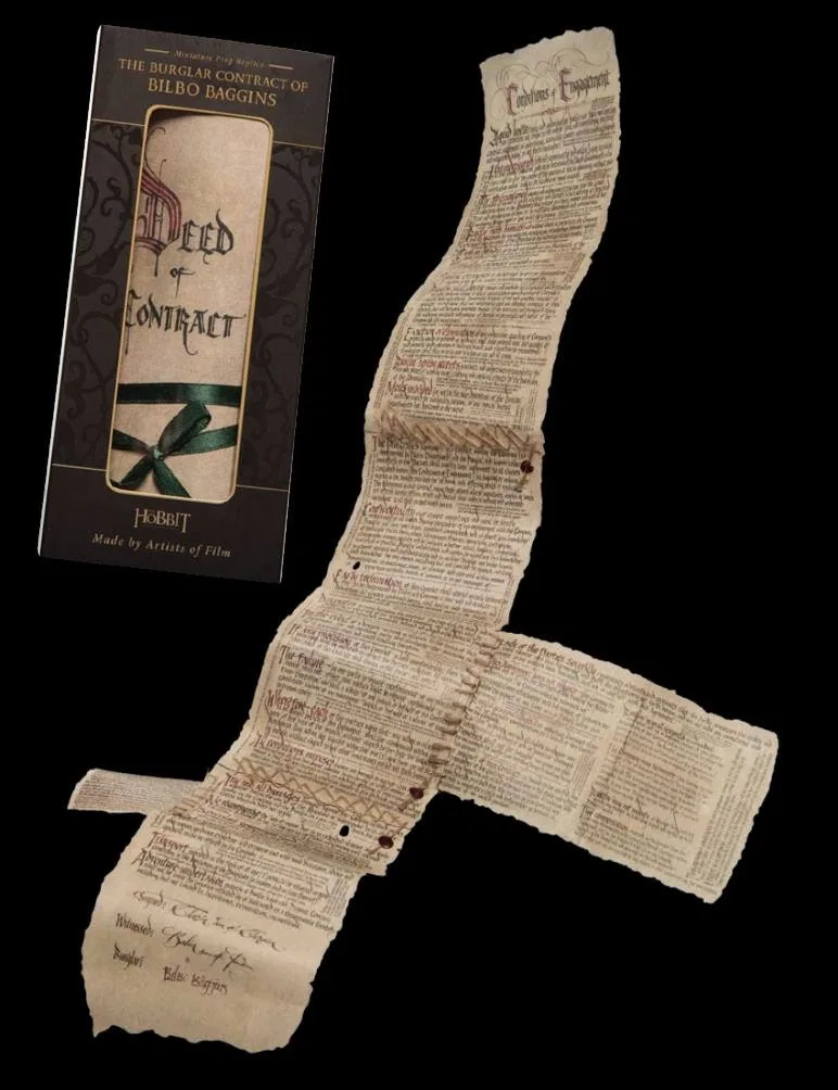 The Hobbit Mini Replica – Bilbo Baggins Burglar Contract