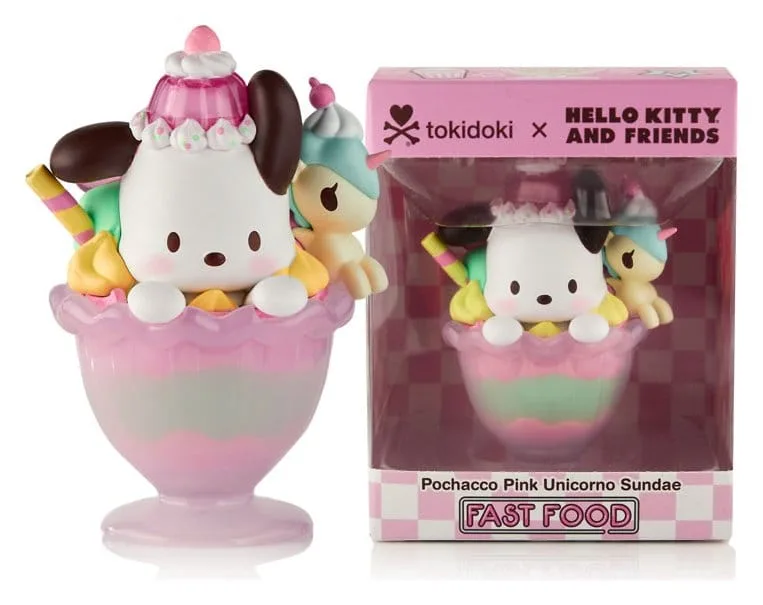 Hello Kitty Figure – Pochacco Pink Unicorn Sundae 9 cm 2