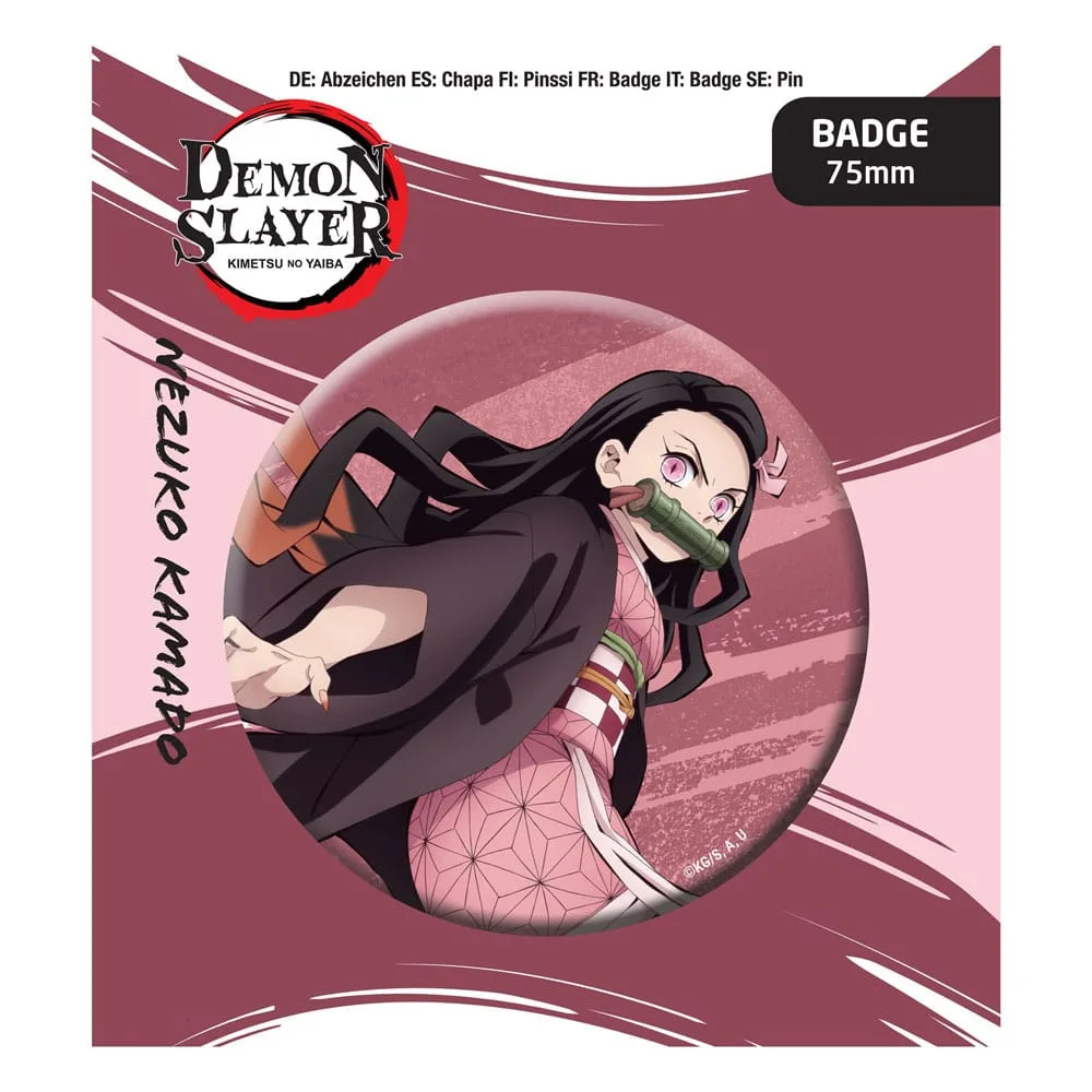 Demon Slayer Kimetsu no Yaiba Pin Badge – Nezuko Kamado 75 mm