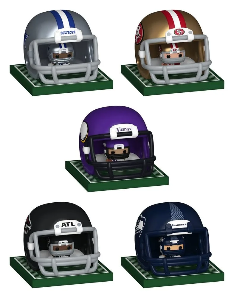 NFL Vinyl Figures – Bitty Pop Helmets NFC Series 1 12-Pack 2 cm