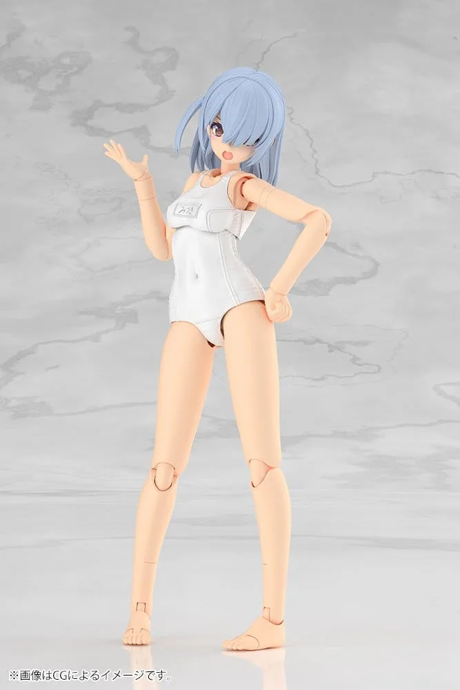 Frame Arms Girl Modellbausatz – Mizuki weißer Schulbadeanzug 16 cm 8