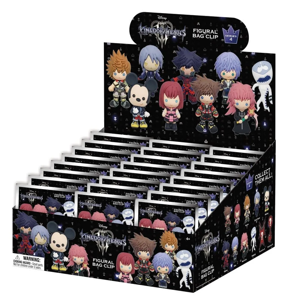 Kingdom Hearts Bag Clips – Series 4 Display of 24