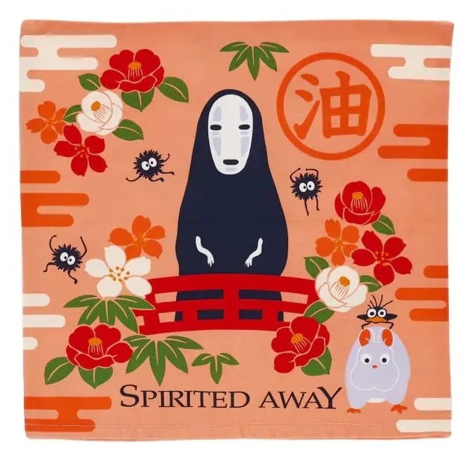 Spirited Away Cushion Cover – Natsu No-Face and Flowers