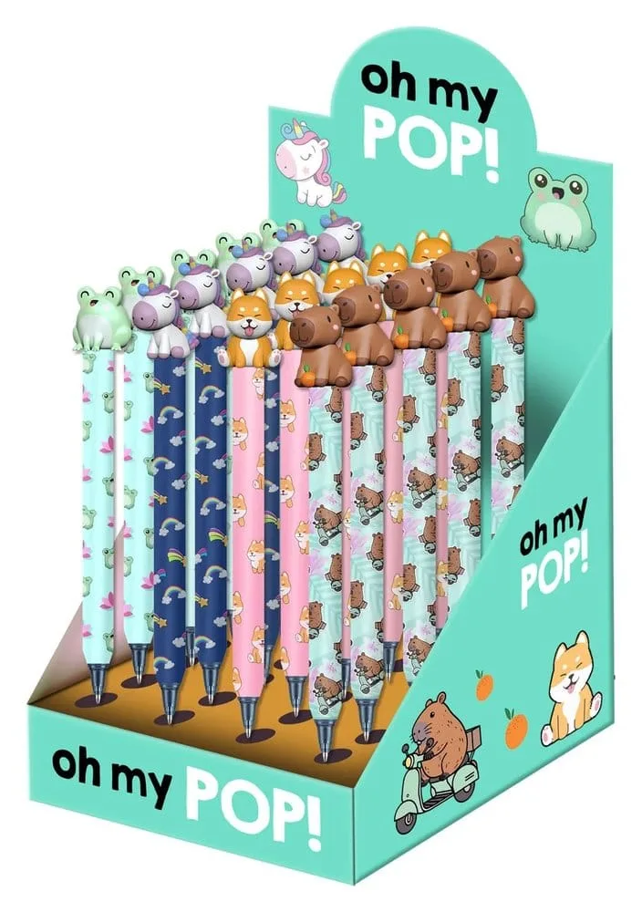 Oh My Pop Erasable Gel Pens – Mixed Display of 24
