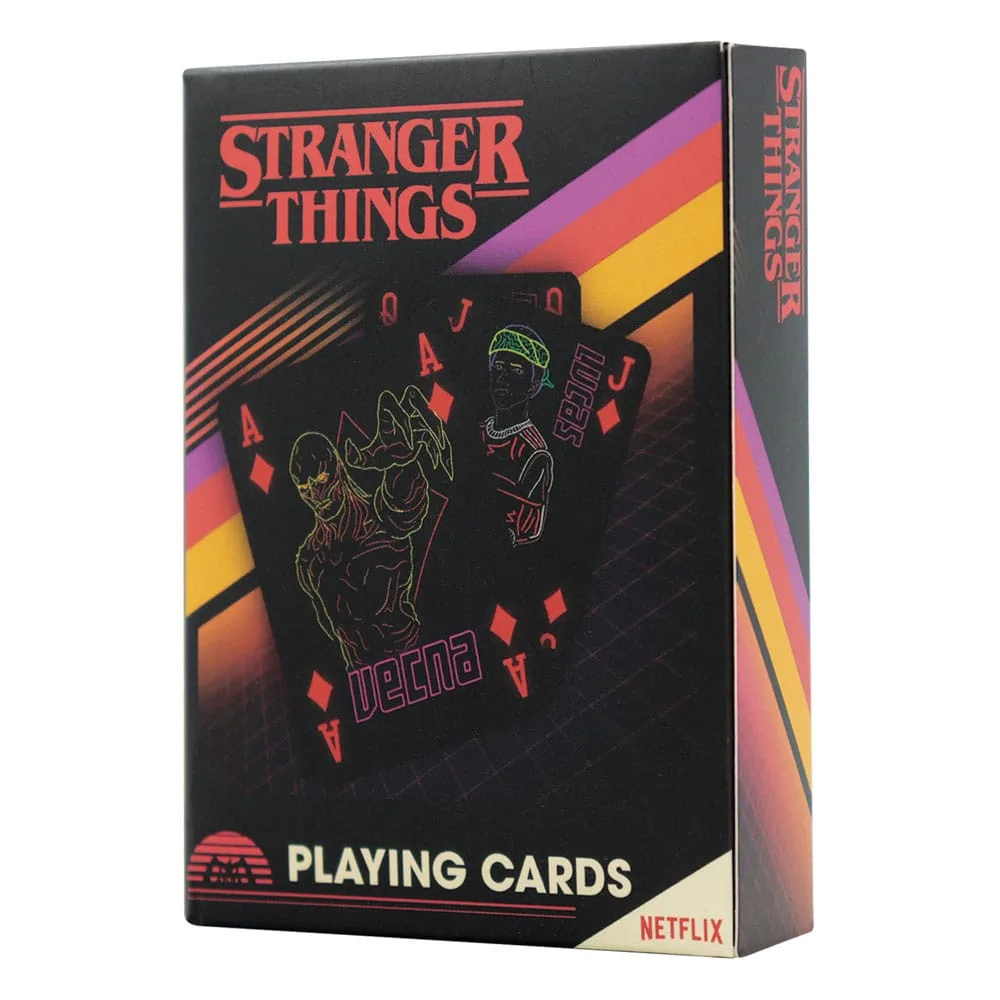 Stranger Things Playing Cards – Neon Character Display of 12 2