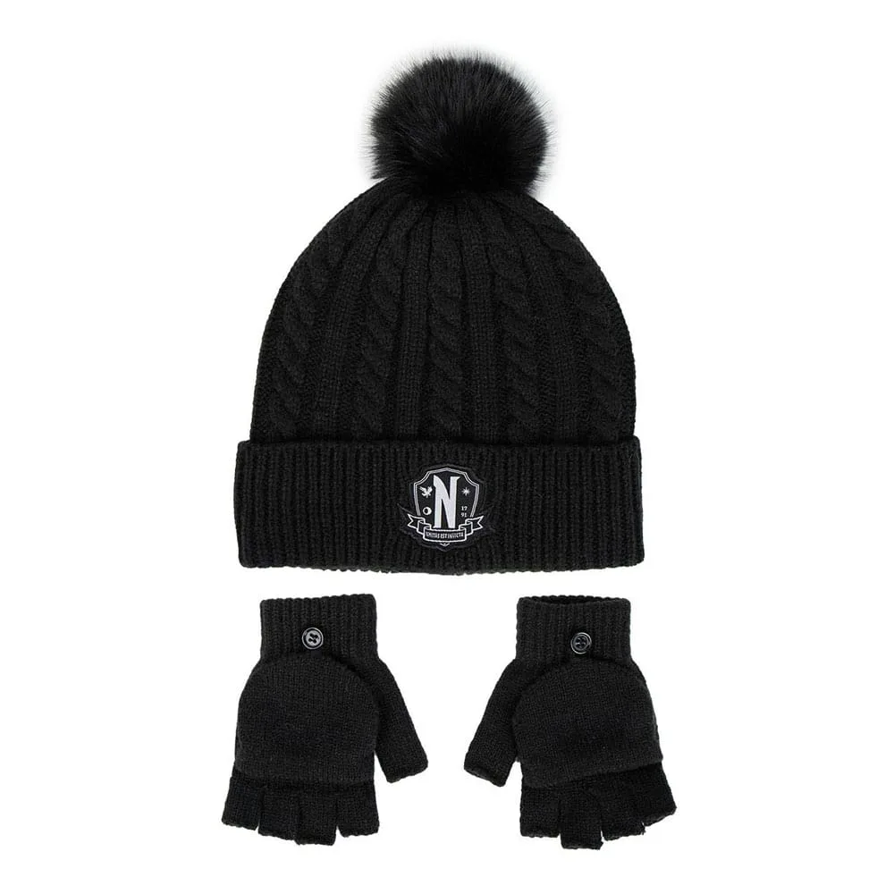 Wednesday Beanie and Gloves Set – Nevermore