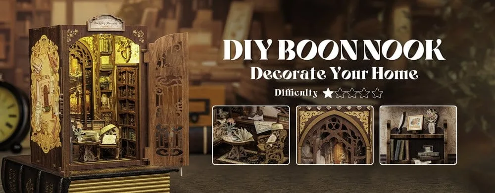 Book Nook Model Kit – CuteBee Bookshop Memories 17 x 10 cm 12