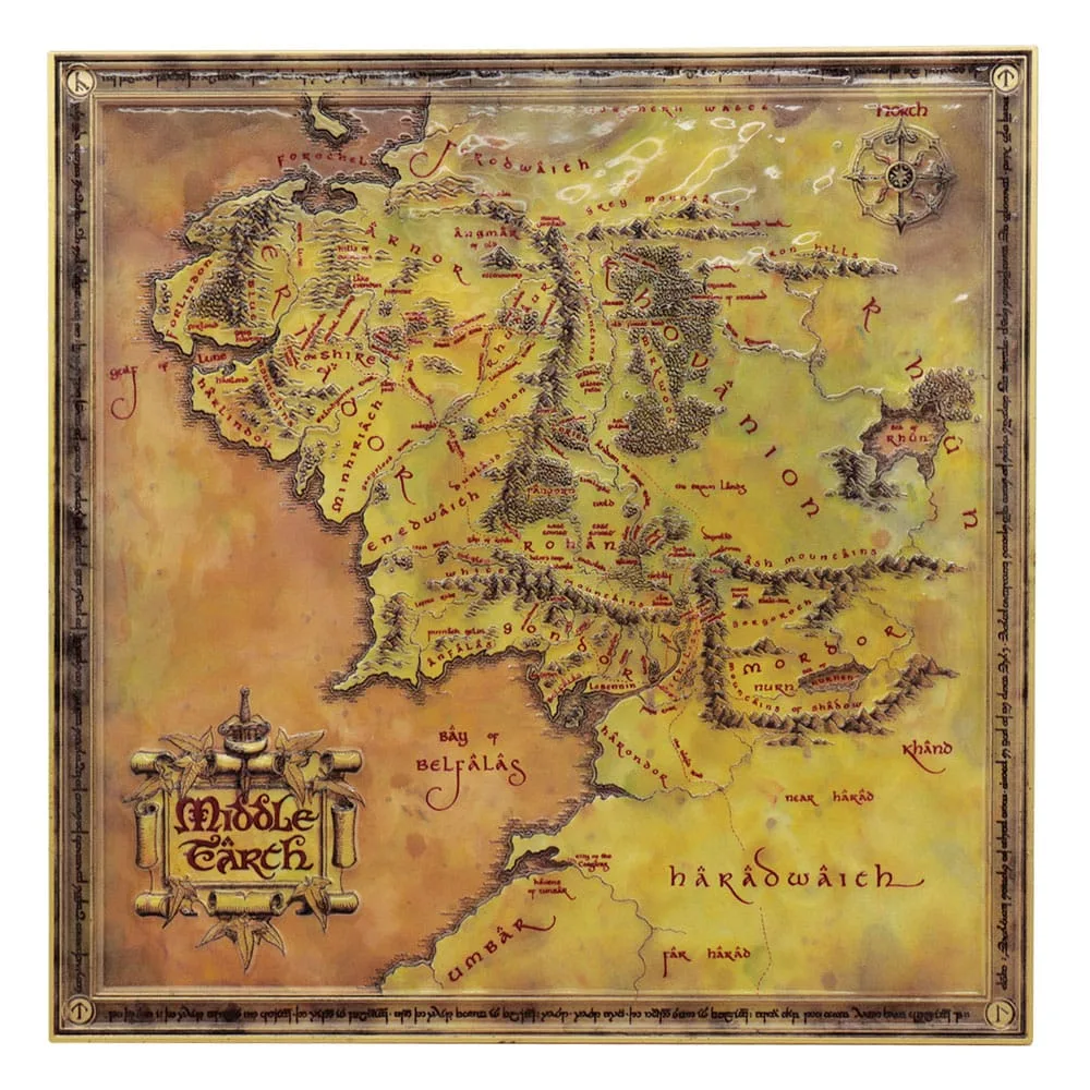Lord of the Rings Replica Map – Limited Edition 15 x 15 cm