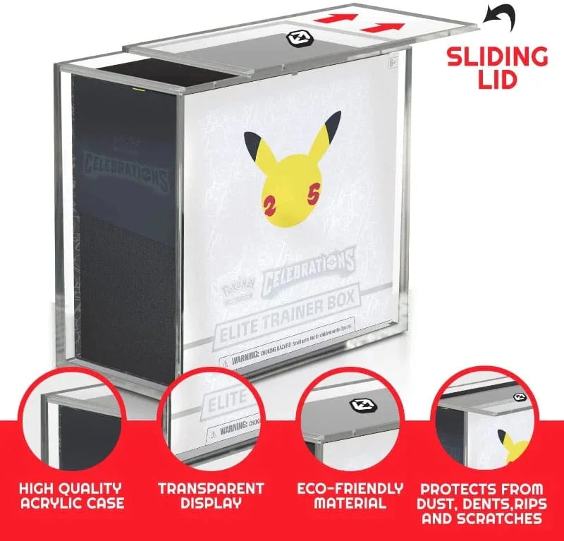 Pokémon TCG Display Case – Evoretro V2 Sliding Lid 2