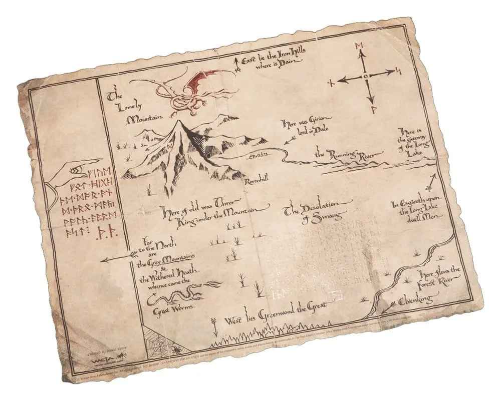 The Hobbit Art Print – Thorin's Map 40 x 30 cm