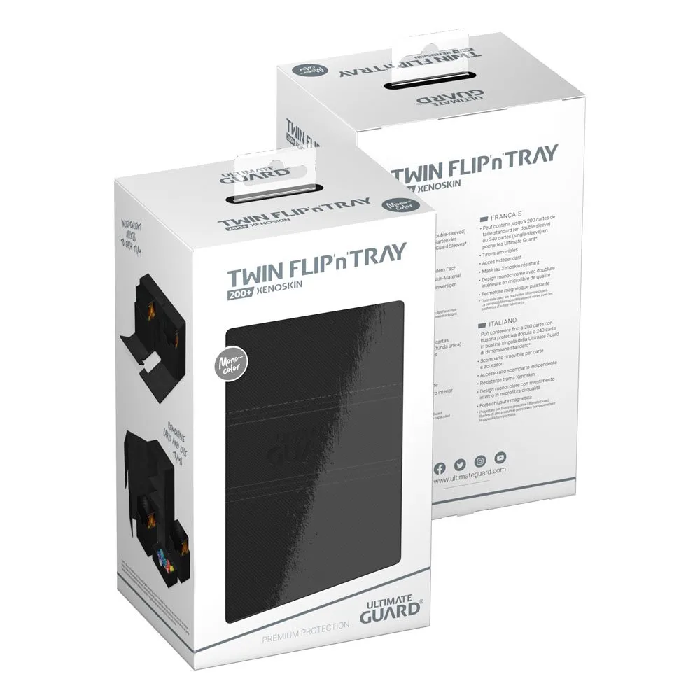 Ultimate Guard Deck Box – Twin Flip’n’Tray 200+ Xenoskin Black 8