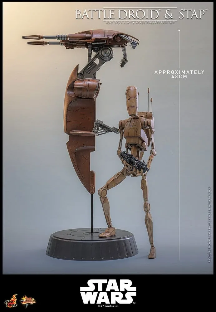 Star Wars Action Figure Set – Battle Droid and STAP 1/6 32 cm 12