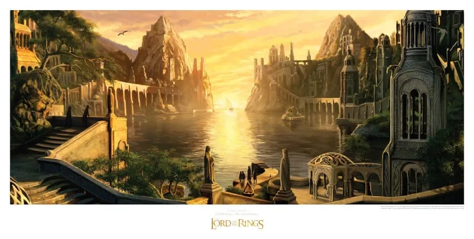 Lord of the Rings Art Print – The Grey Havens 59 x 29.7 cm